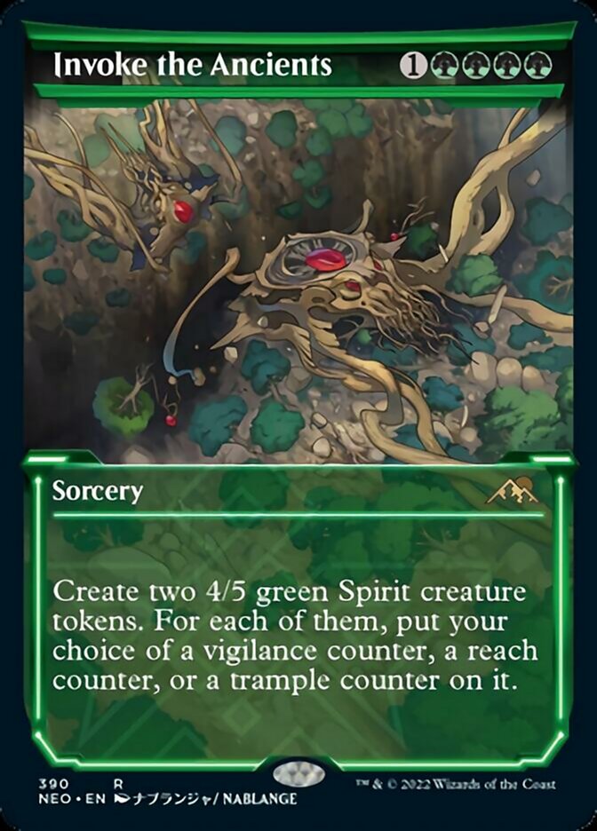 Invoke the Ancients (Showcase Soft Glow) [Kamigawa: Neon Dynasty] | Gear Gaming Fayetteville