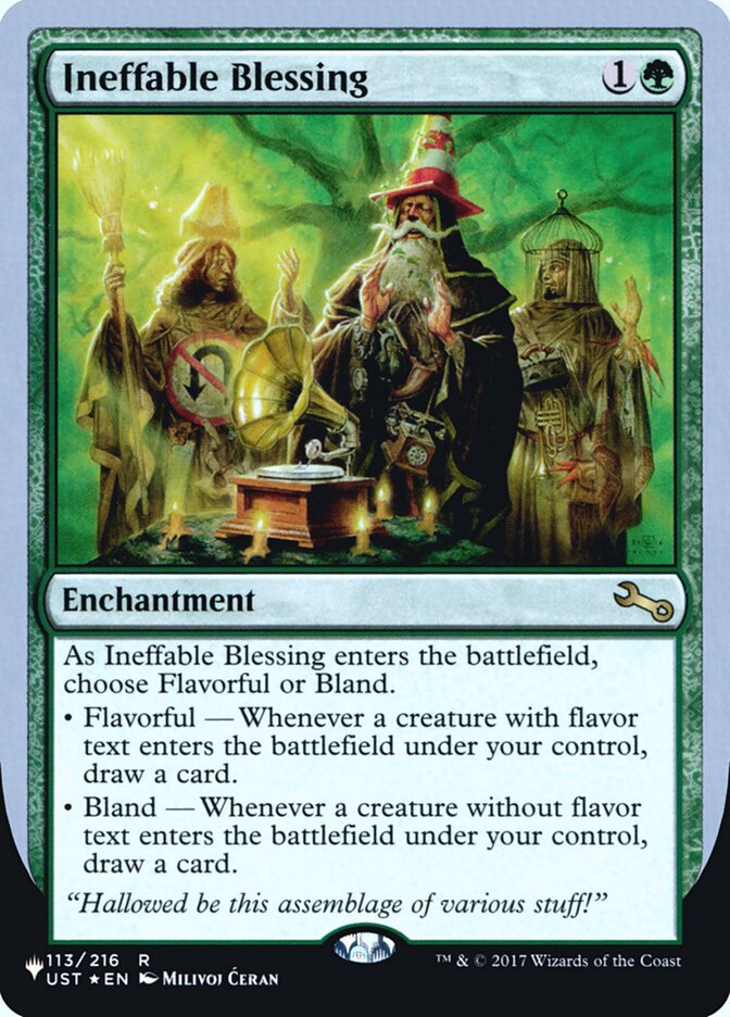 Ineffable Blessing (Flavorful) (Unfinity Foil Edition) [The List] | Gear Gaming Fayetteville