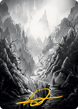 Mountain Art Card (Gold-Stamped Signature) [Innistrad: Midnight Hunt Art Series] | Gear Gaming Fayetteville