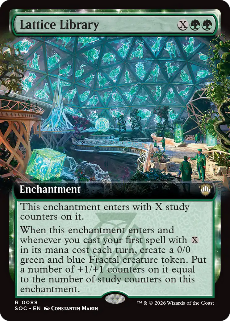 Lattice Library (Extended Art) [Secrets of Strixhaven Commander] | Gear Gaming Fayetteville