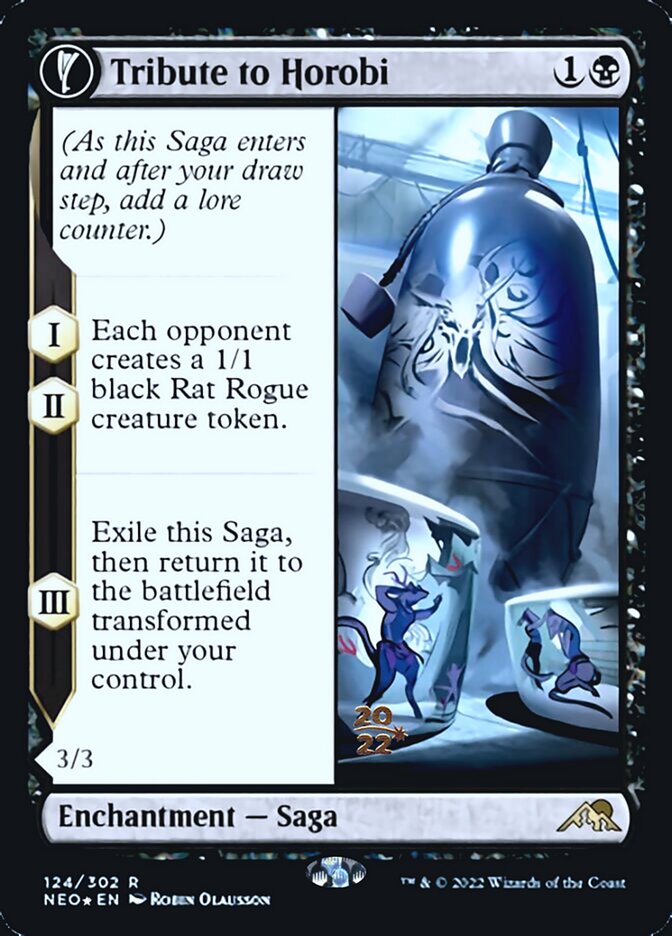 Tribute to Horobi // Echo of Death's Wail [Kamigawa: Neon Dynasty Prerelease Promos] | Gear Gaming Fayetteville