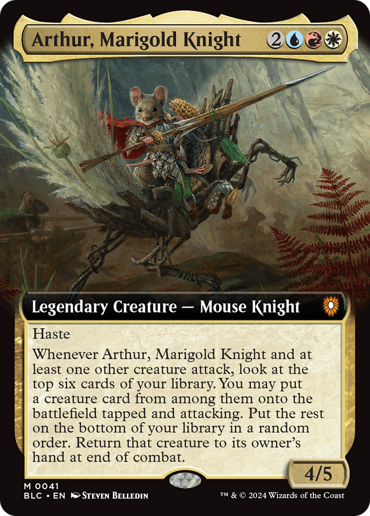 Arthur, Marigold Knight (Extended Art) [Bloomburrow Commander] | Gear Gaming Fayetteville