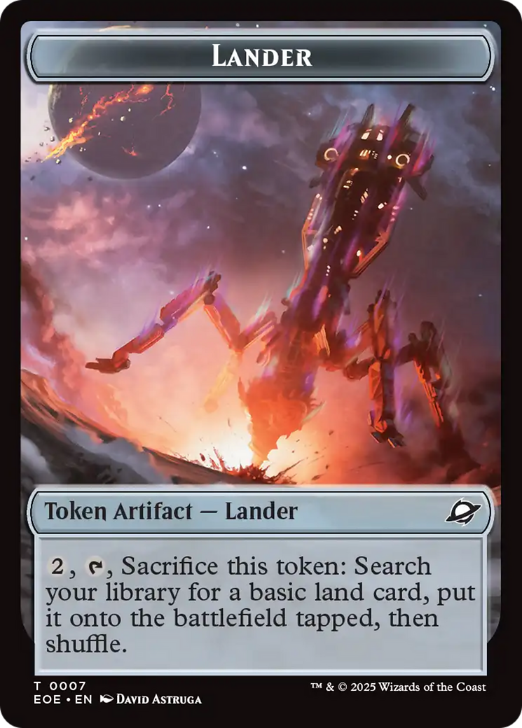 Human Soldier // Lander (0007) Doubled-Sided Token [Edge of Eternities Tokens] | Gear Gaming Fayetteville