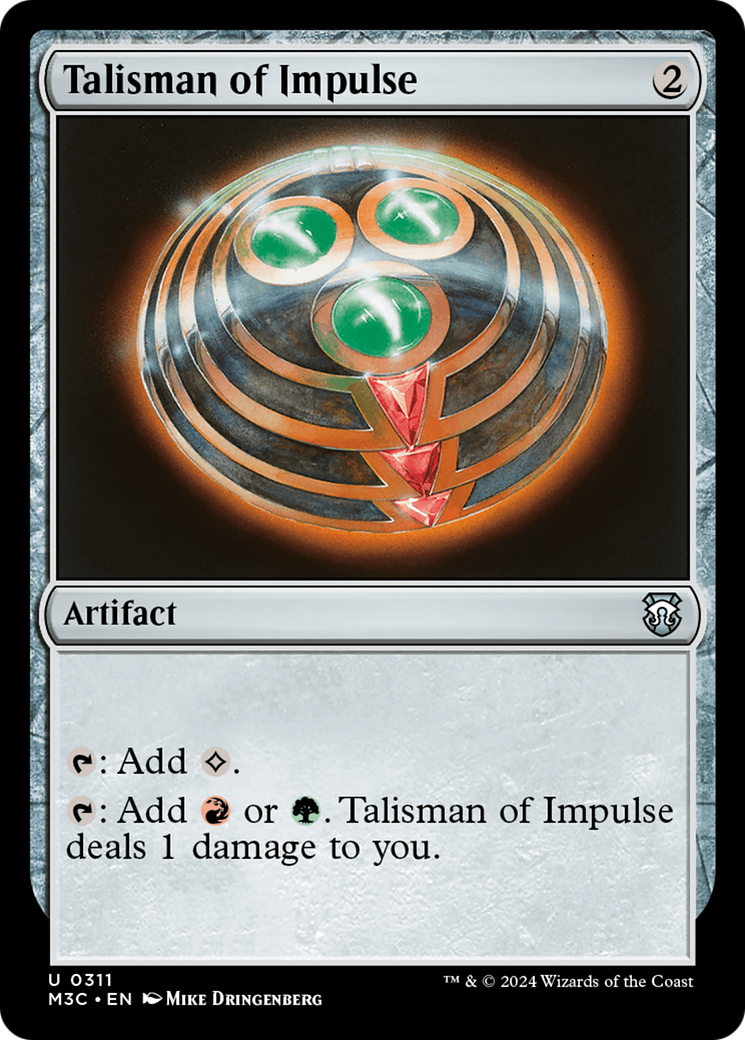 Talisman of Impulse (Ripple Foil) [Modern Horizons 3 Commander] | Gear Gaming Fayetteville