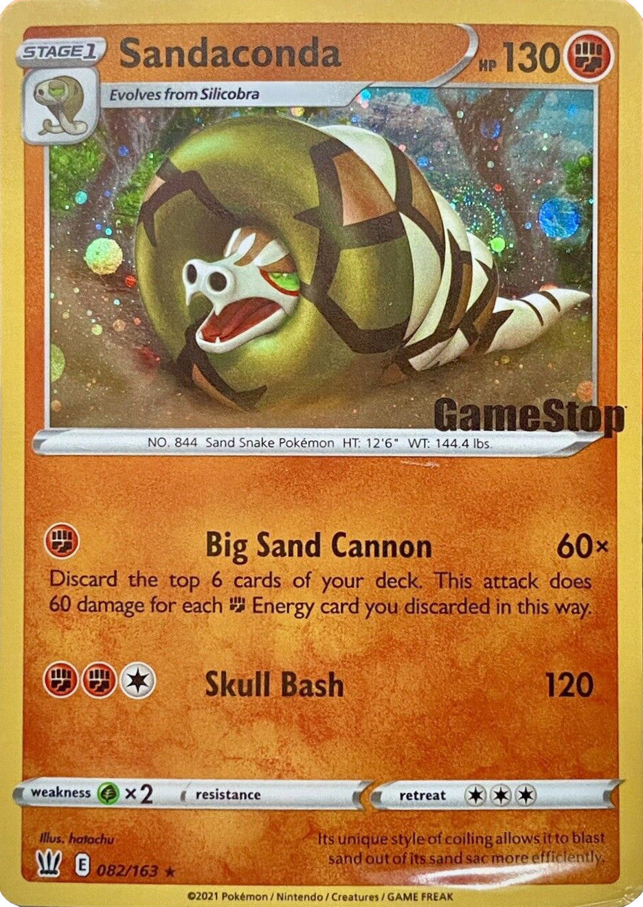 Sandaconda (082/163) (GameStop Exclusive) [Sword & Shield: Battle Styles] | Gear Gaming Fayetteville