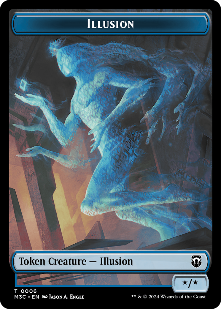 Illusion (Ripple Foil) // Servo Double-Sided Token [Modern Horizons 3 Commander Tokens] | Gear Gaming Fayetteville