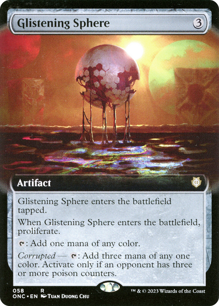 Glistening Sphere (Extended Art) [Phyrexia: All Will Be One Commander] | Gear Gaming Fayetteville