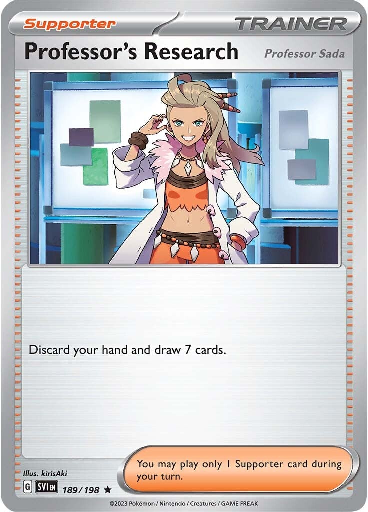 Professor's Research (Professor Sada) (189/198) [Scarlet & Violet: Base Set] | Gear Gaming Fayetteville