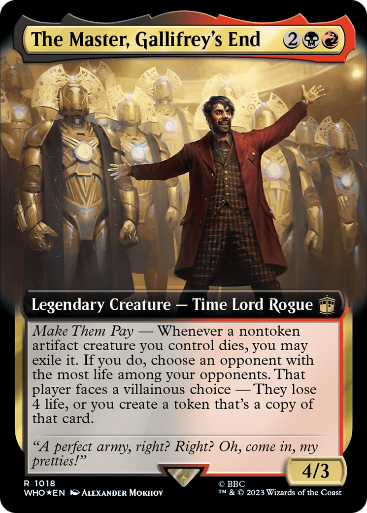 The Master, Gallifrey's End (Extended Art) (Surge Foil) [Doctor Who] | Gear Gaming Fayetteville