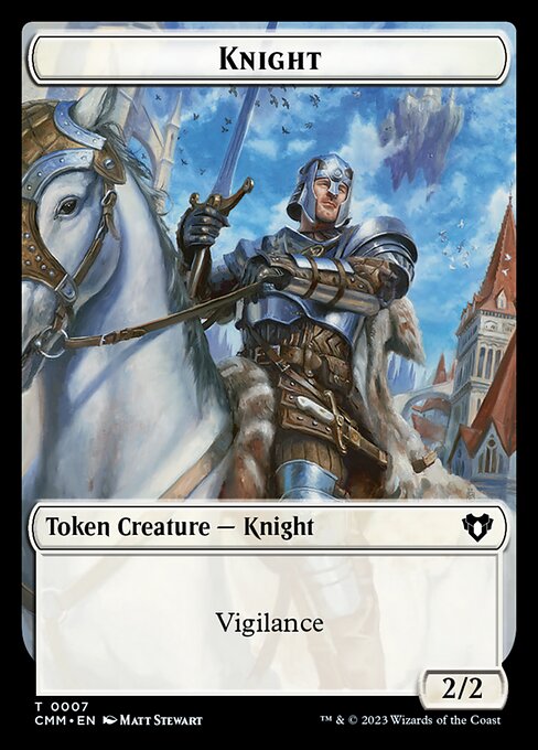 Treasure // Knight Double-Sided Token [Commander Masters Tokens] | Gear Gaming Fayetteville