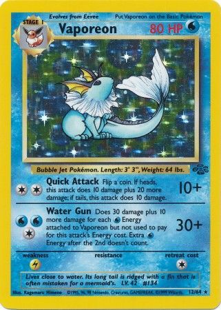 Vaporeon (12/64) [Jungle Unlimited] | Gear Gaming Fayetteville