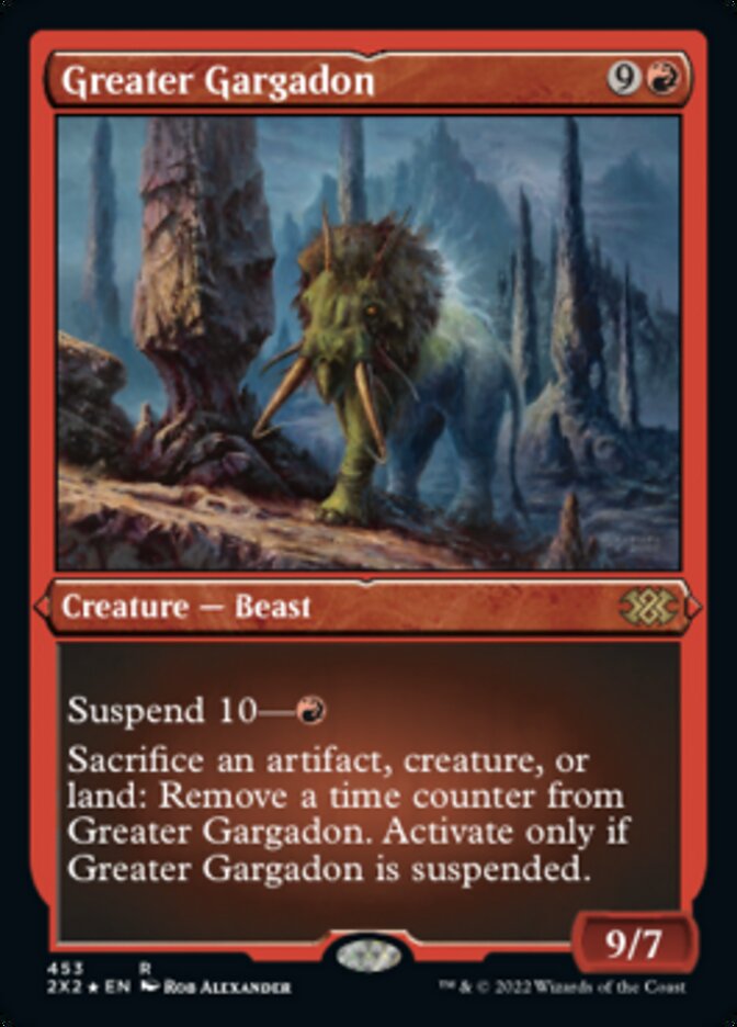 Greater Gargadon (Foil Etched) [Double Masters 2022] | Gear Gaming Fayetteville