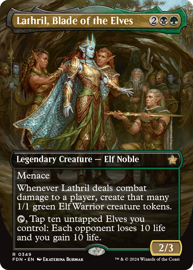 Lathril, Blade of the Elves (Borderless) [Foundations] | Gear Gaming Fayetteville