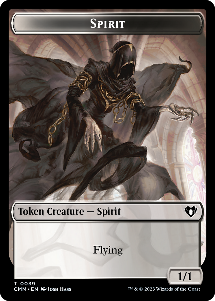 Spirit (0039) // Zombie (0013) Double-Sided Token [Commander Masters Tokens] | Gear Gaming Fayetteville