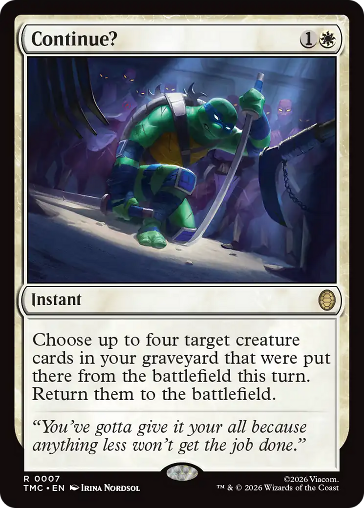 Continue? [Teenage Mutant Ninja Turtles Commander] | Gear Gaming Fayetteville