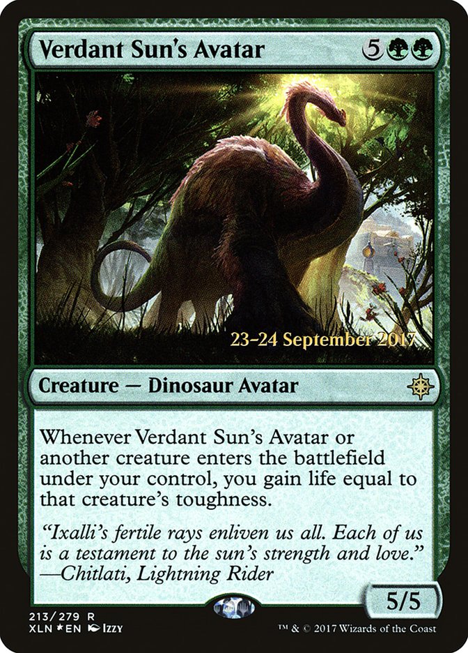Verdant Sun's Avatar [Ixalan Prerelease Promos] | Gear Gaming Fayetteville