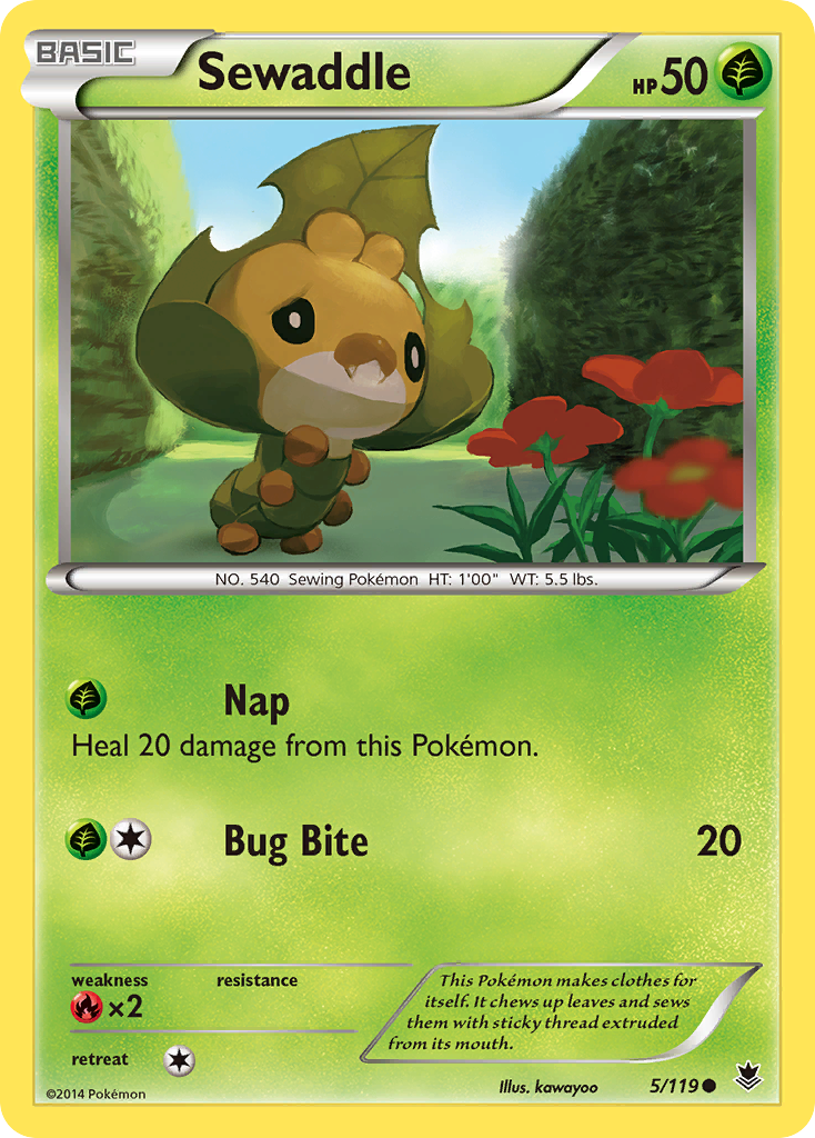 Sewaddle (5/119) [XY: Phantom Forces] | Gear Gaming Fayetteville