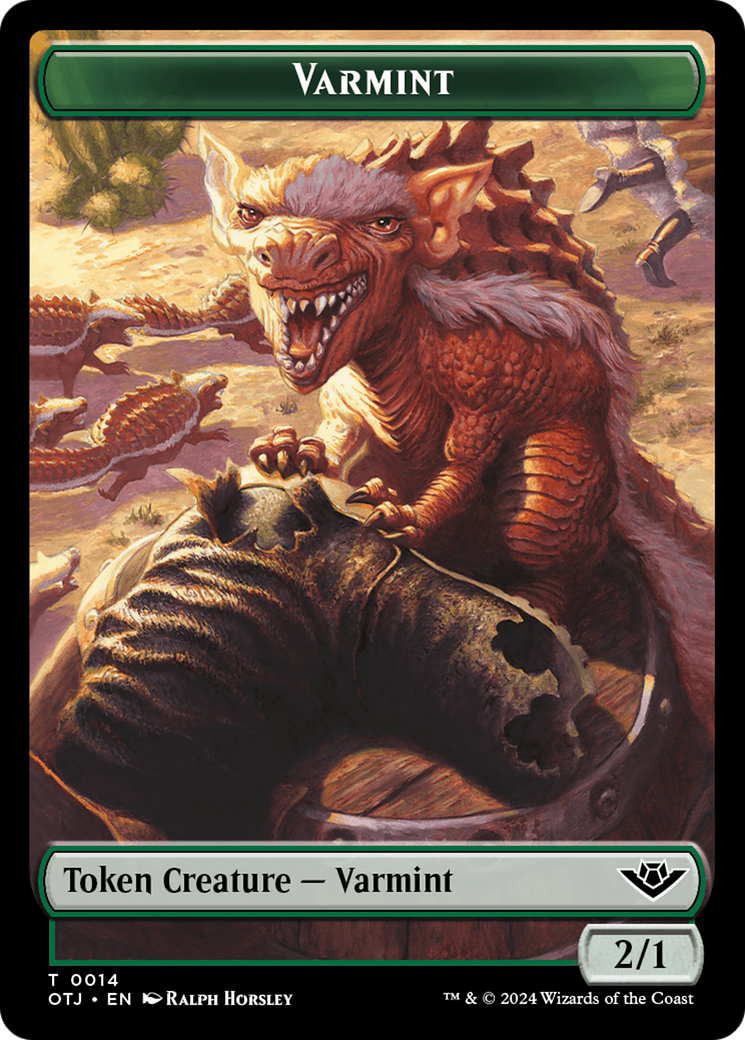 Varmint // Plot Double-Sided Token [Outlaws of Thunder Junction Tokens] | Gear Gaming Fayetteville