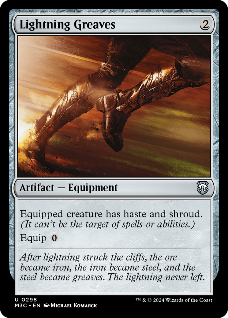 Lightning Greaves (Ripple Foil) [Modern Horizons 3 Commander] | Gear Gaming Fayetteville