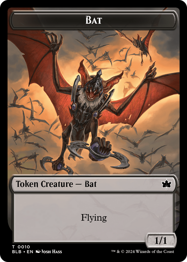 Bat // Intrepid Rabbit Double-Sided Token [Bloomburrow Tokens] | Gear Gaming Fayetteville