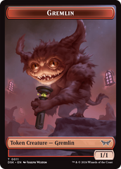 Gremlin // Manifest Double-Sided Token [Duskmourn: House of Horror Tokens] | Gear Gaming Fayetteville