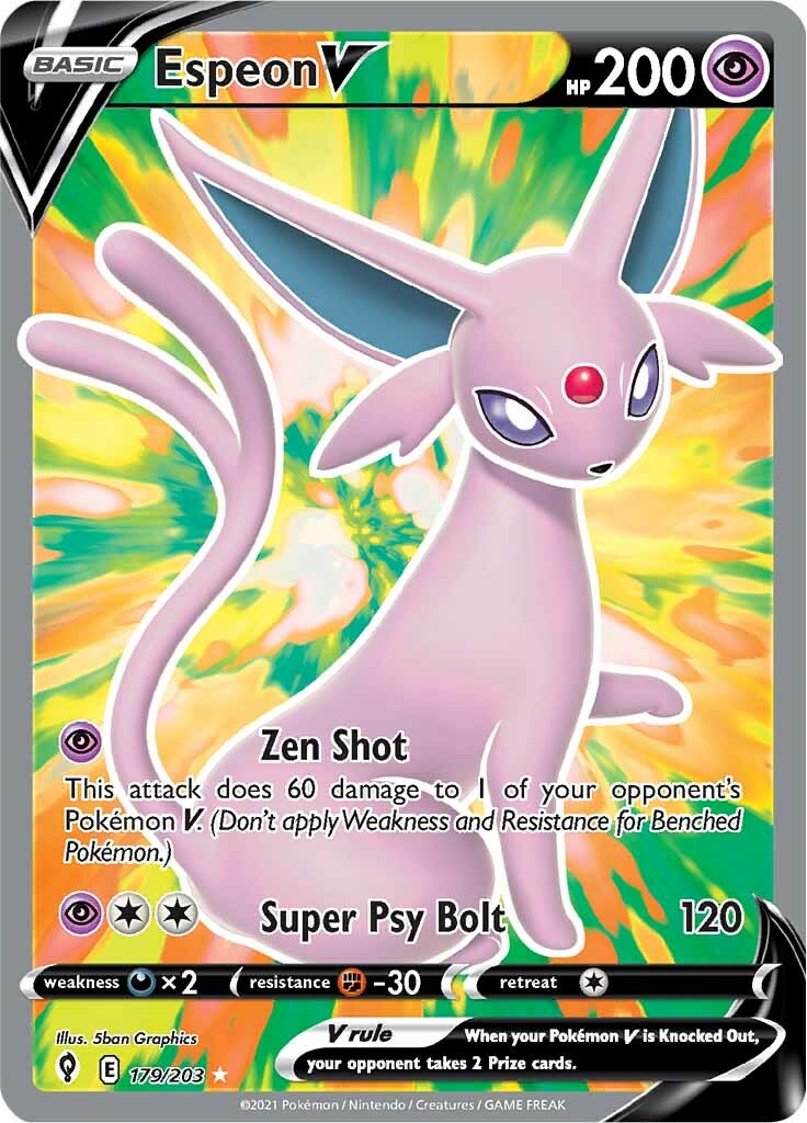 Espeon V (179/203) [Sword & Shield: Evolving Skies] | Gear Gaming Fayetteville