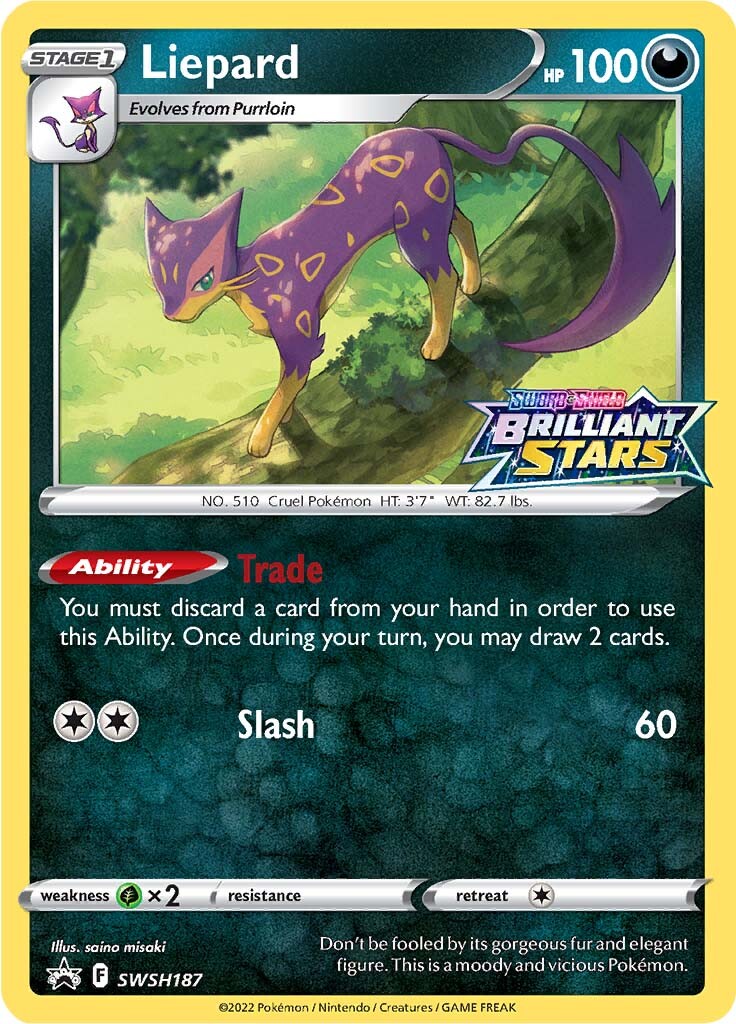 Liepard (SWSH187) (Prerelease Promo) [Sword & Shield: Black Star Promos] | Gear Gaming Fayetteville