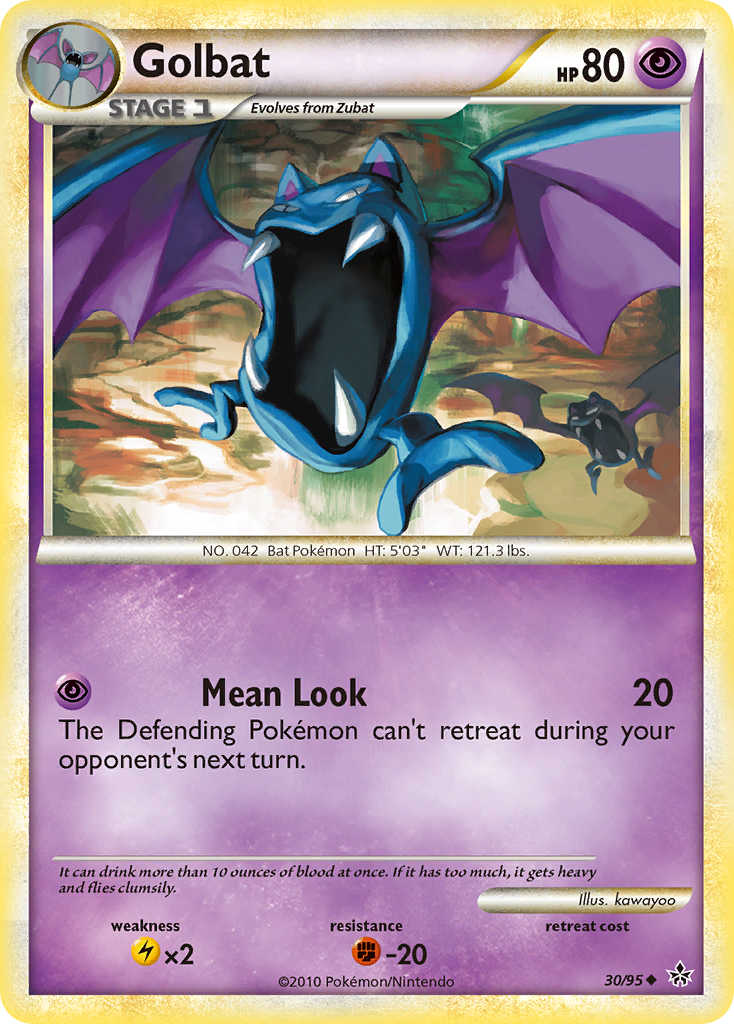 Golbat (30/95) [HeartGold & SoulSilver: Unleashed] | Gear Gaming Fayetteville