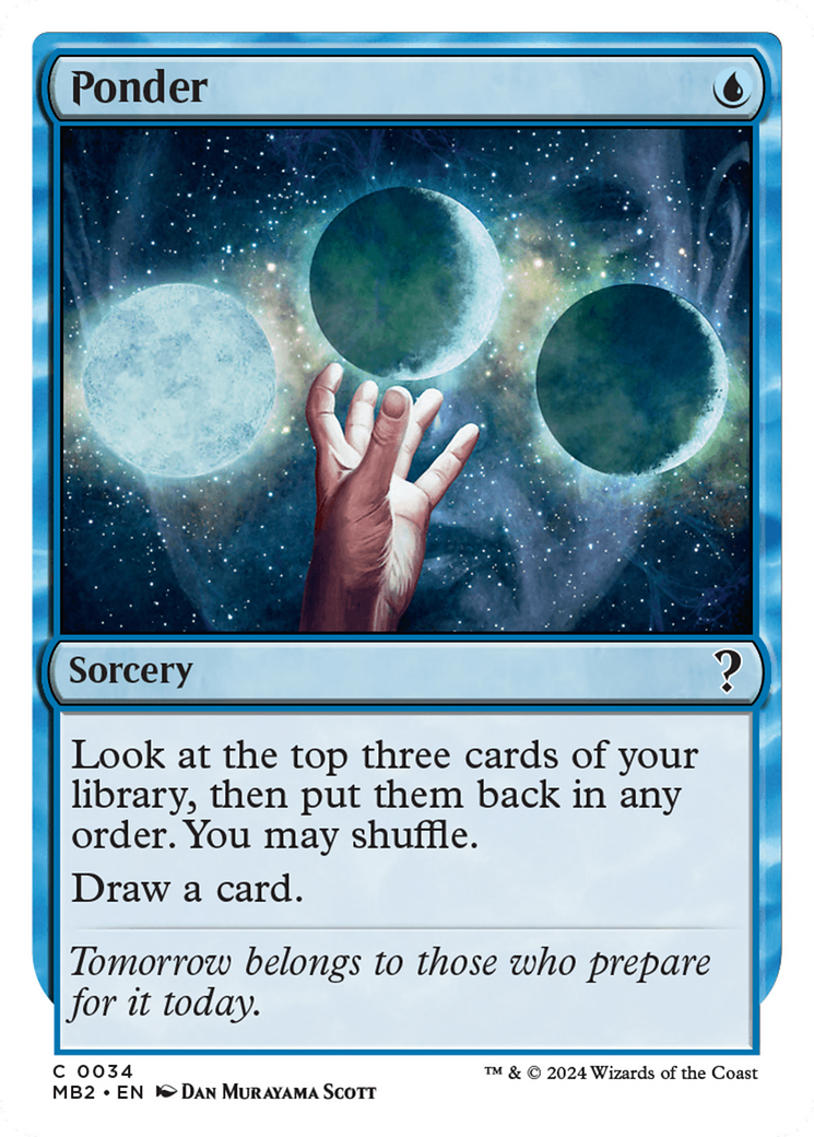 Ponder (White Border) [Mystery Booster 2] | Gear Gaming Fayetteville