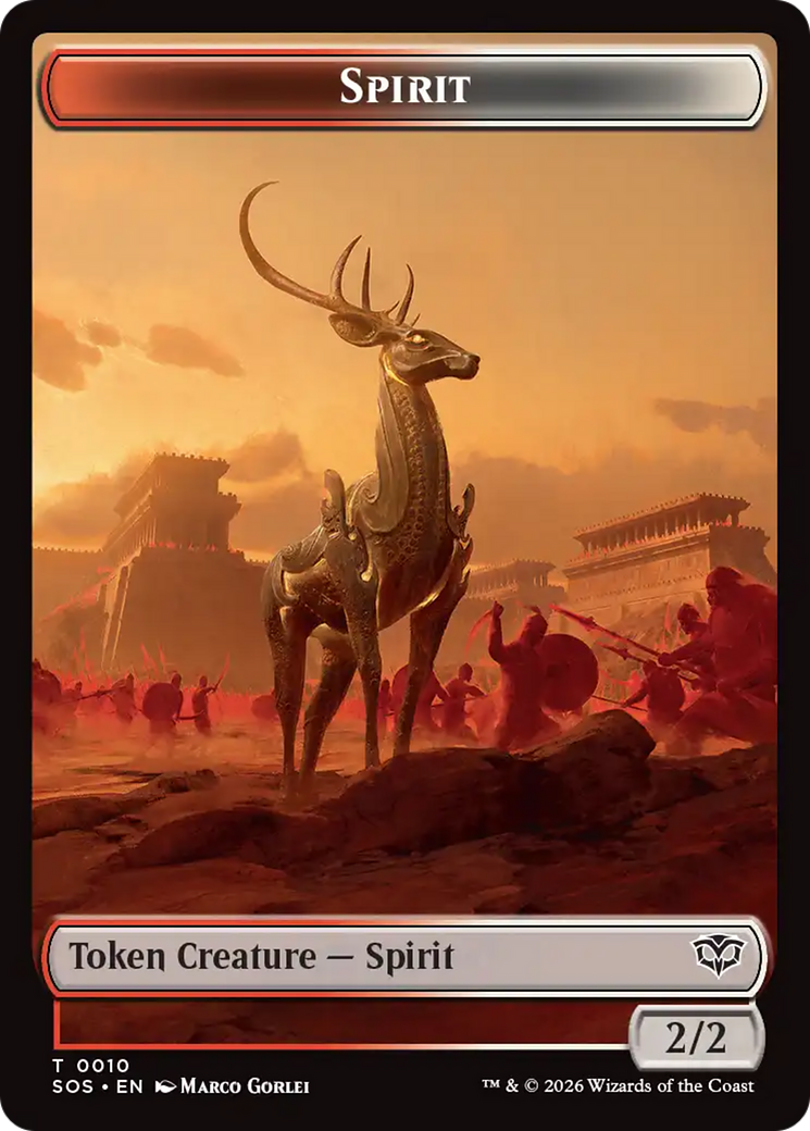 Fractal (0004) // Spirit (0010) Double-Sided Token [Secrets of Strixhaven Tokens] | Gear Gaming Fayetteville