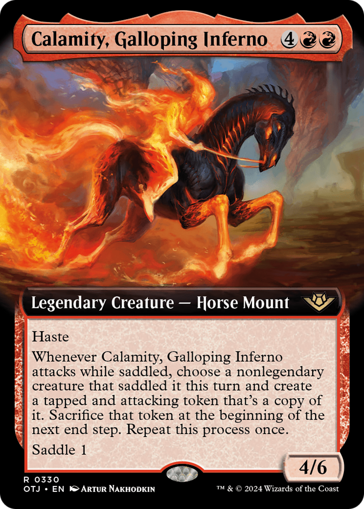 Calamity, Galloping Inferno (Extended Art) [Outlaws of Thunder Junction] | Gear Gaming Fayetteville