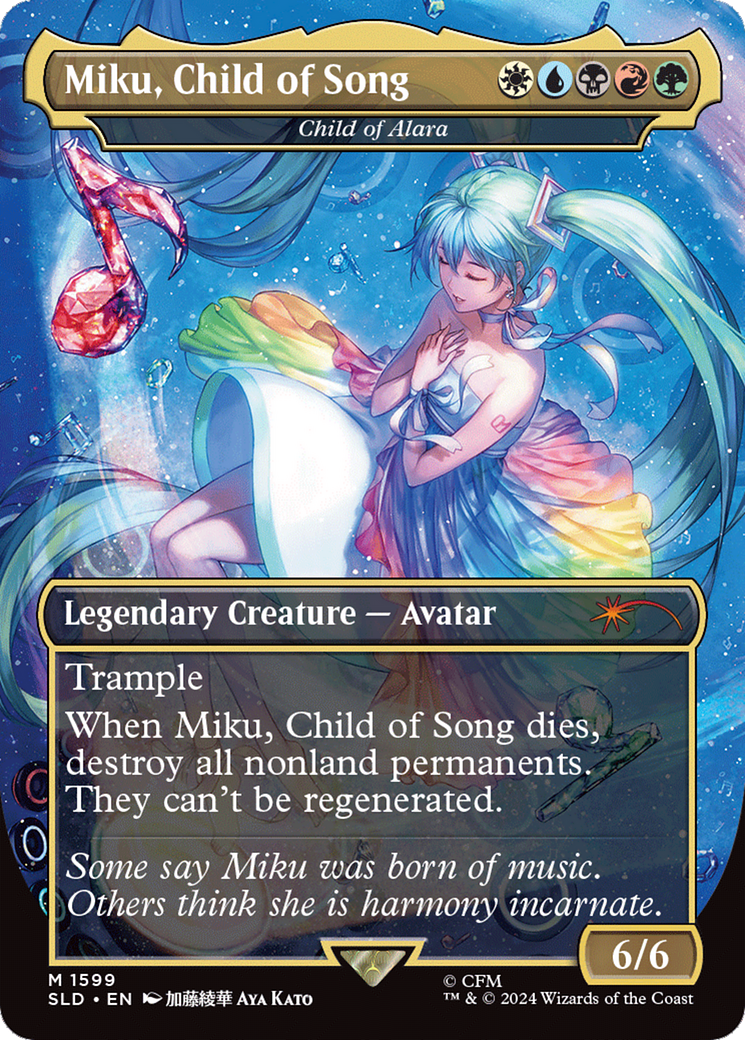 Miku, Child of Song - Child of Alara (Rainbow Foil) [Secret Lair Drop Series] | Gear Gaming Fayetteville