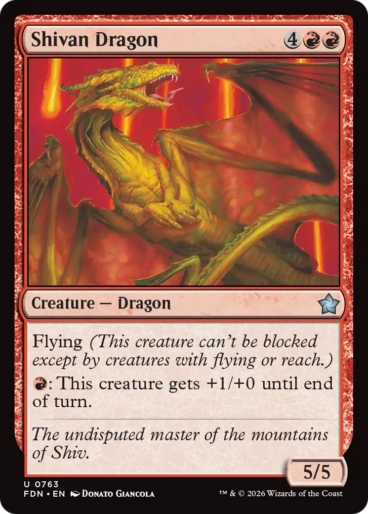 Shivan Dragon (0763) [Foundations] | Gear Gaming Fayetteville