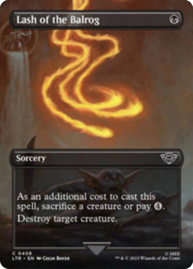 Lash of the Balrog (Borderless Alternate Art) [The Lord of the Rings: Tales of Middle-Earth] | Gear Gaming Fayetteville