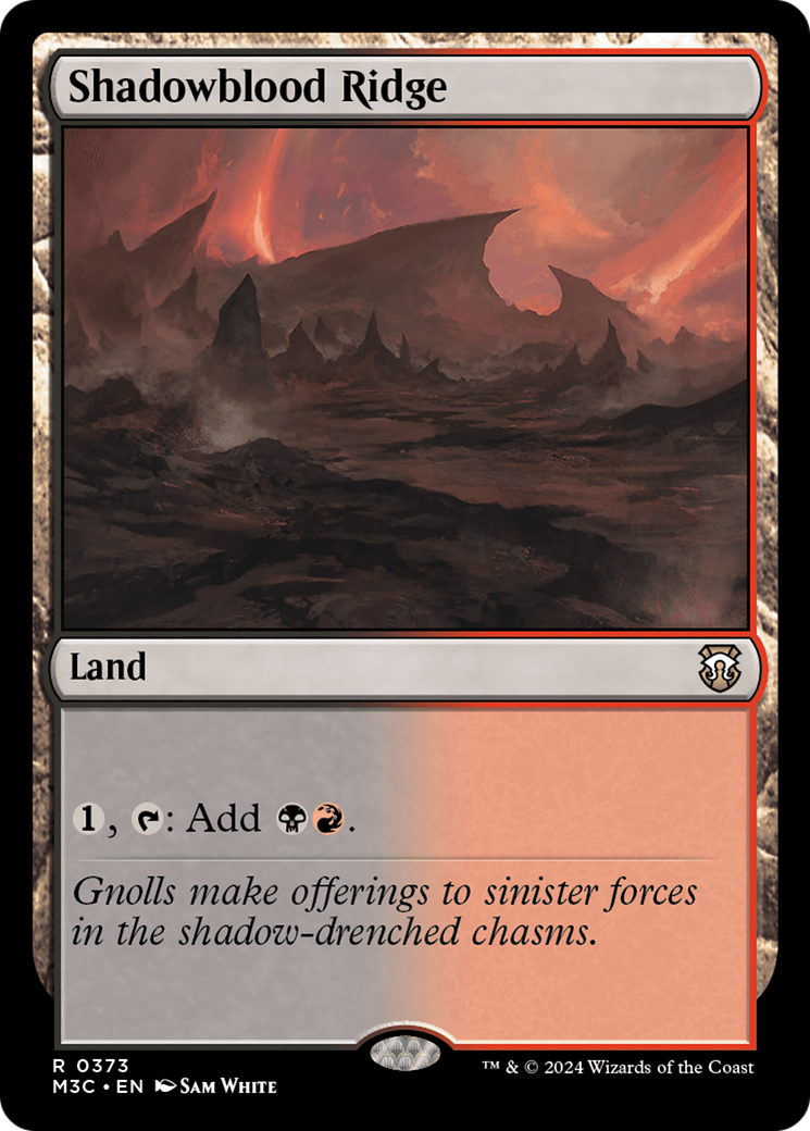 Shadowblood Ridge (Ripple Foil) [Modern Horizons 3 Commander] | Gear Gaming Fayetteville