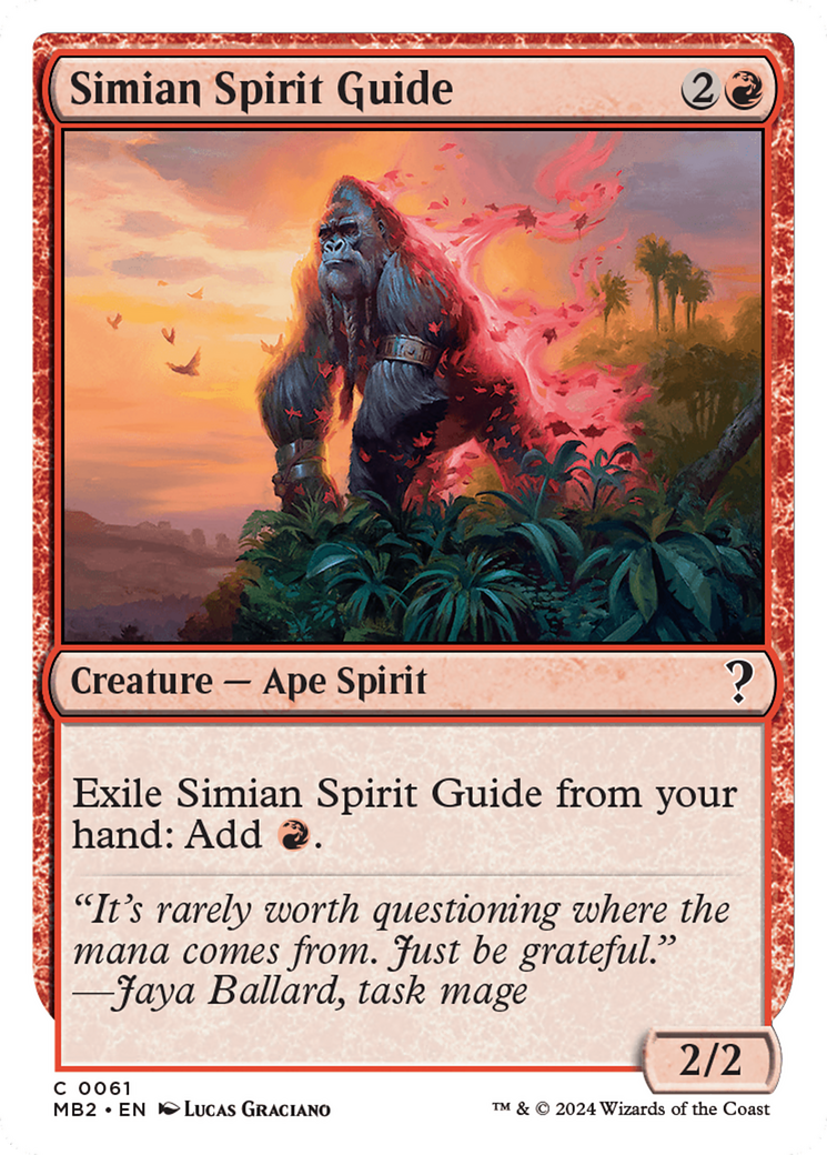 Simian Spirit Guide (White Border) [Mystery Booster 2] | Gear Gaming Fayetteville