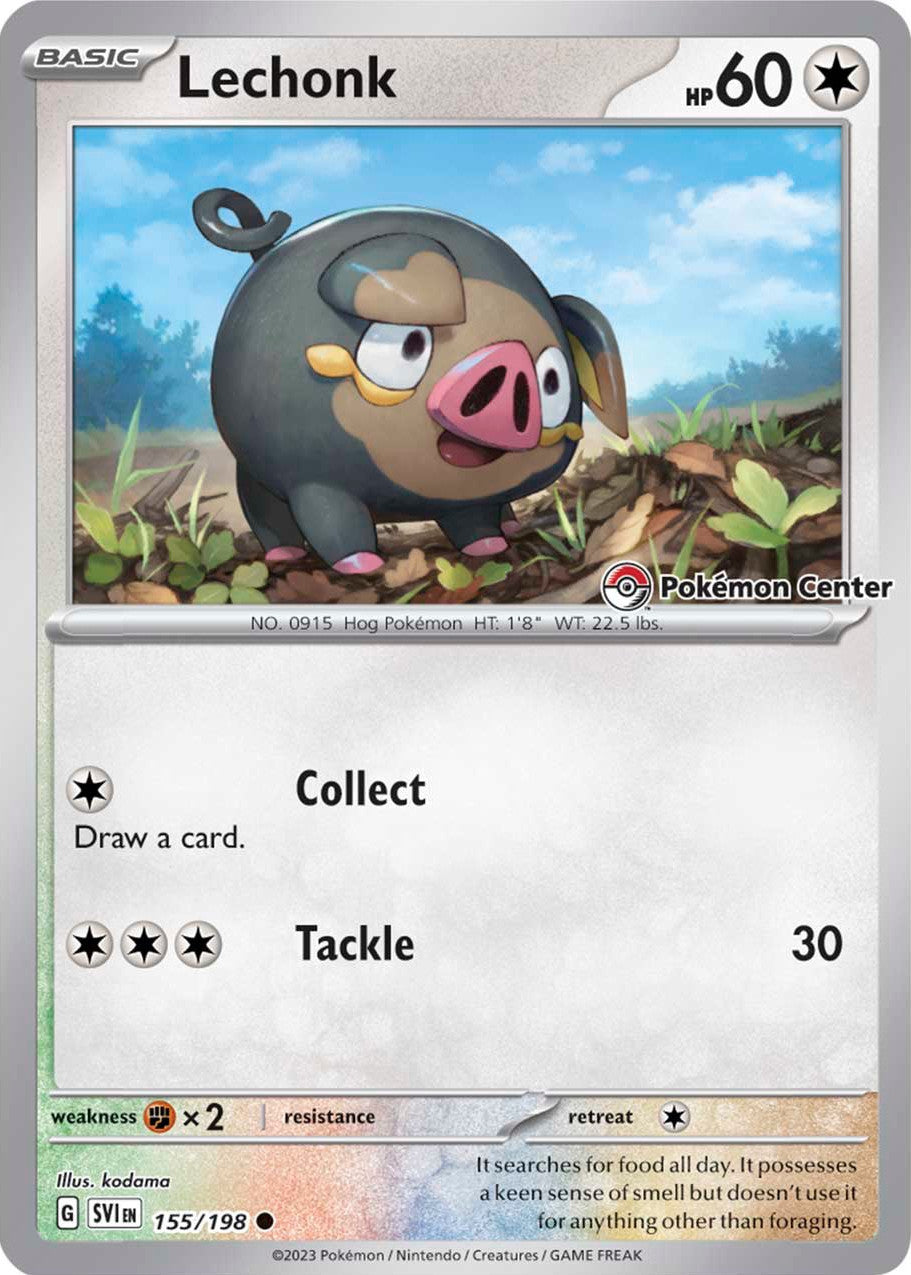 Lechonk (155/198) (Pokemon Center Exclusive) [Scarlet & Violet: Base Set] | Gear Gaming Fayetteville