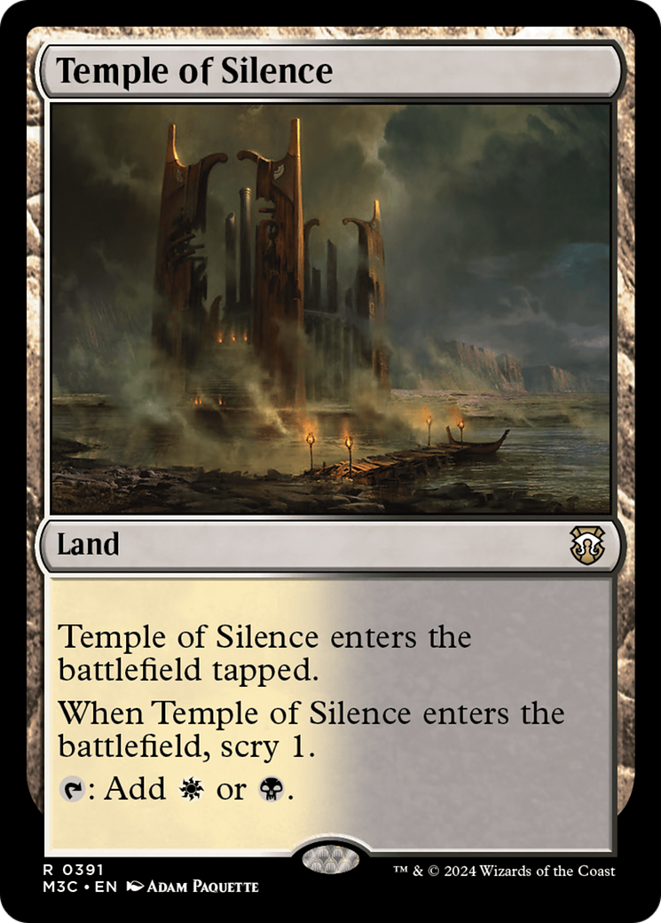 Temple of Silence (Ripple Foil) [Modern Horizons 3 Commander] | Gear Gaming Fayetteville