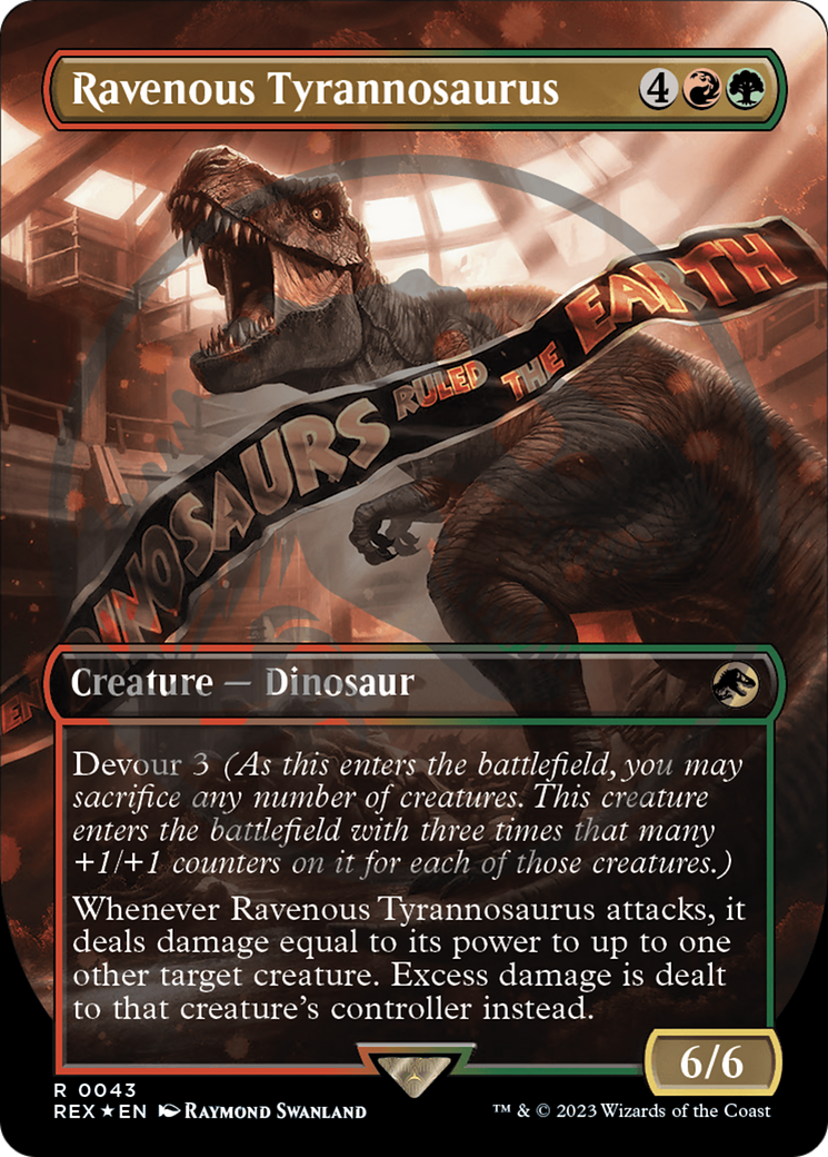 Ravenous Tyrannosaurus (Emblem) (Borderless) [Jurassic World Collection Tokens] | Gear Gaming Fayetteville