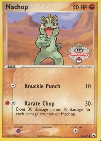 Machop (64/101) (City Championship Promo) [EX: Hidden Legends] | Gear Gaming Fayetteville
