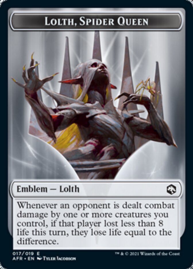 Spider // Lolth, Spider Queen Emblem Double-Sided Token [Dungeons & Dragons: Adventures in the Forgotten Realms Tokens] | Gear Gaming Fayetteville