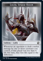 Spider // Lolth, Spider Queen Emblem Double-Sided Token [Dungeons & Dragons: Adventures in the Forgotten Realms Tokens] | Gear Gaming Fayetteville