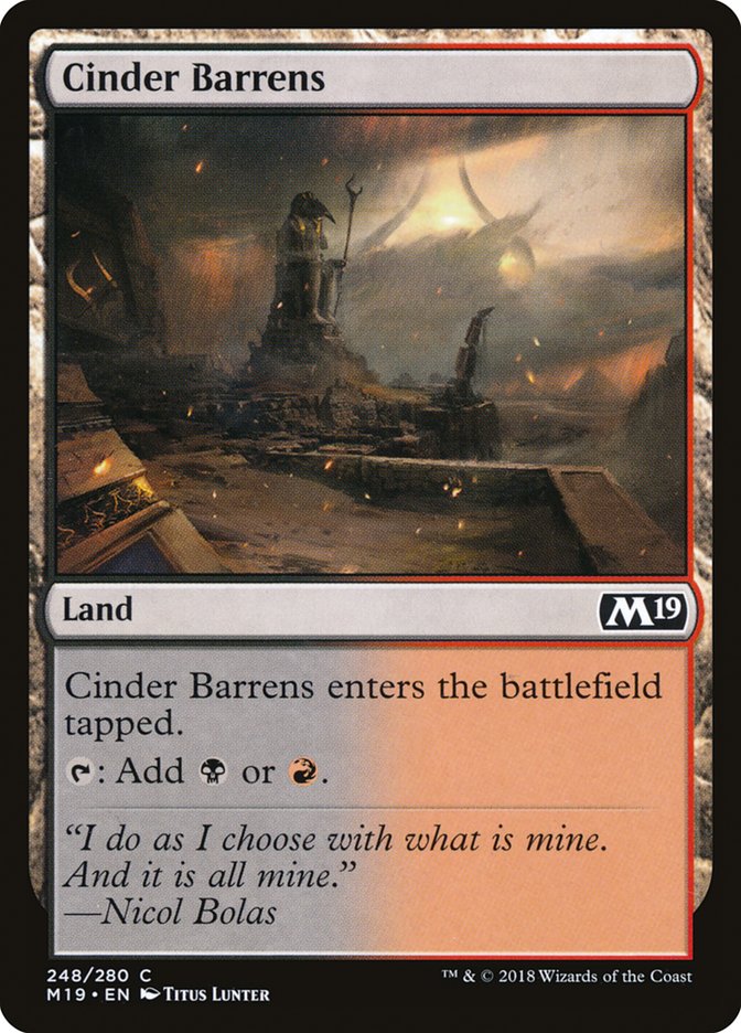 Cinder Barrens [Core Set 2019] | Gear Gaming Fayetteville