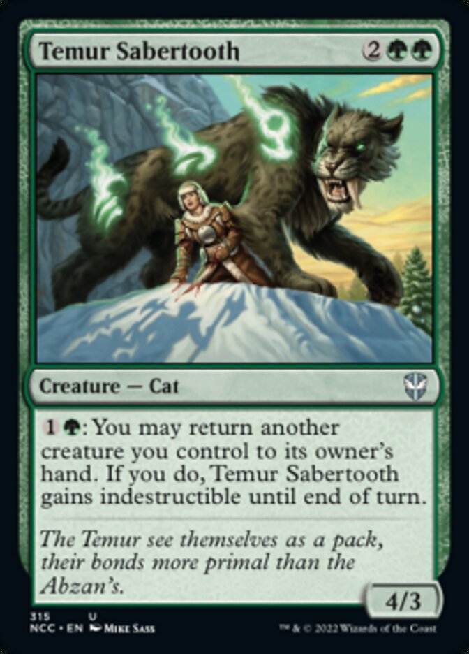 Temur Sabertooth [Streets of New Capenna Commander] | Gear Gaming Fayetteville