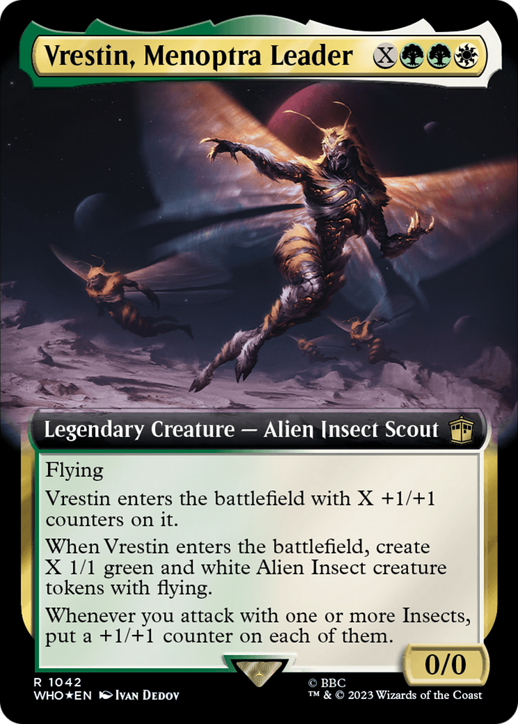 Vrestin, Menoptra Leader (Extended Art) (Surge Foil) [Doctor Who] | Gear Gaming Fayetteville