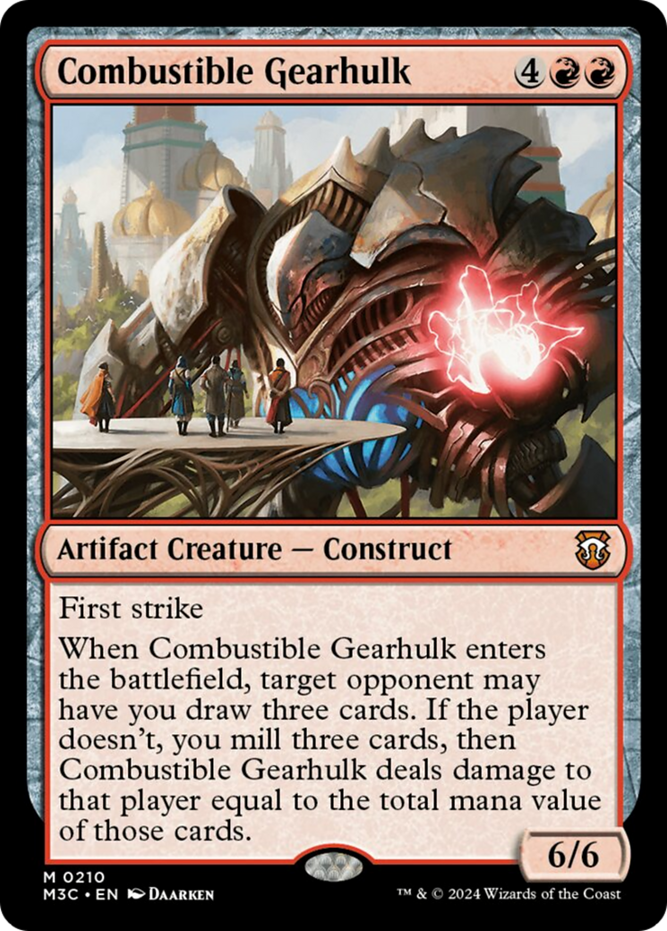 Combustible Gearhulk (Ripple Foil) [Modern Horizons 3 Commander] | Gear Gaming Fayetteville