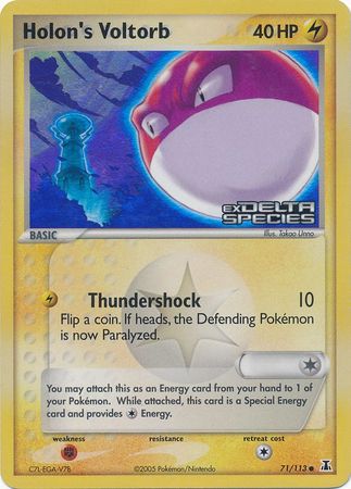 Holon's Voltorb (71/113) (Stamped) [EX: Delta Species] | Gear Gaming Fayetteville