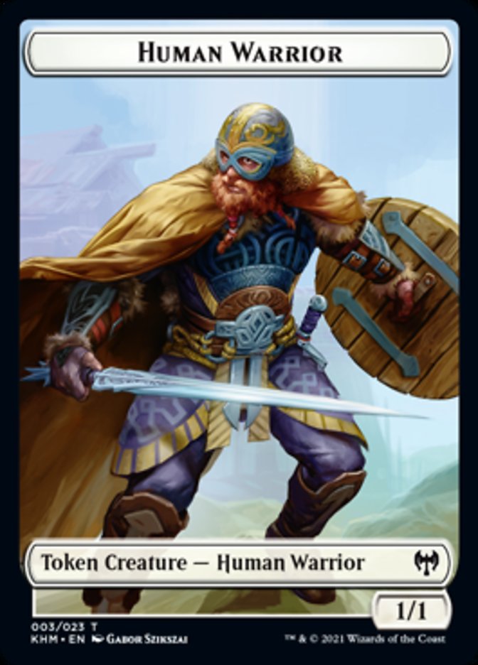 Human Warrior Token [Kaldheim Tokens] | Gear Gaming Fayetteville