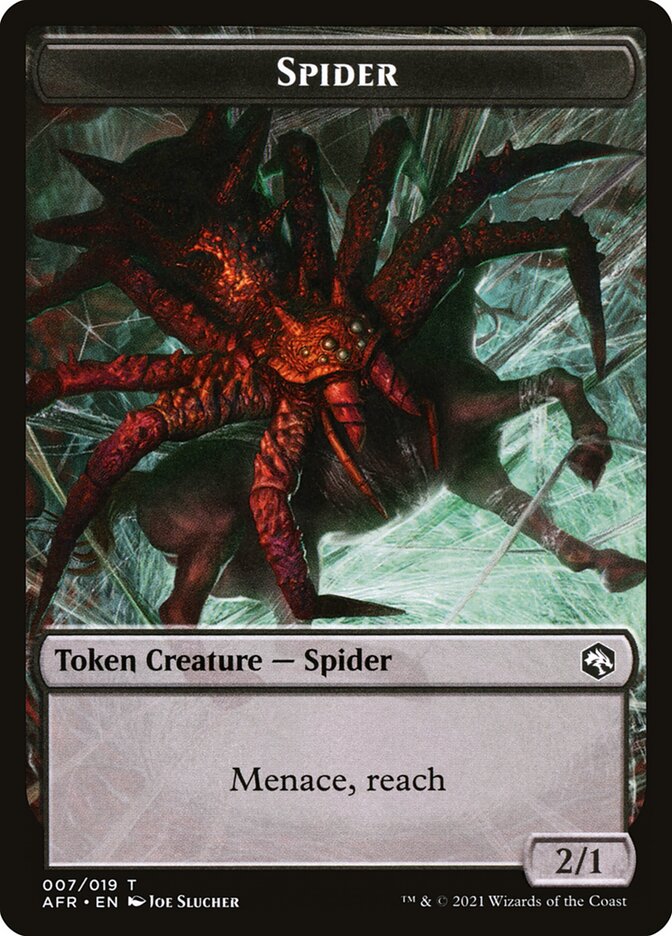 Spider // Icingdeath, Frost Tongue Double-Sided Token [Dungeons & Dragons: Adventures in the Forgotten Realms Tokens] | Gear Gaming Fayetteville