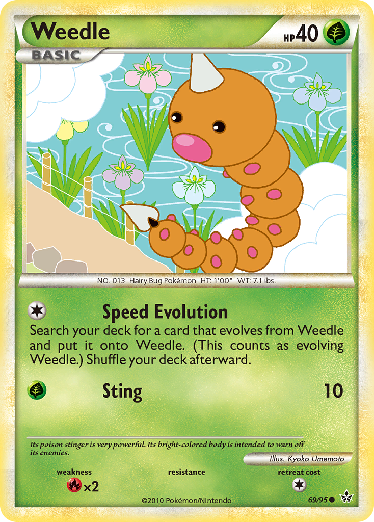 Weedle (69/95) [HeartGold & SoulSilver: Unleashed] | Gear Gaming Fayetteville